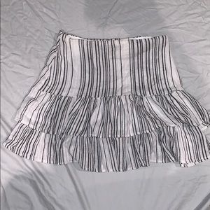 LULUS white, with black stripes skirt!!